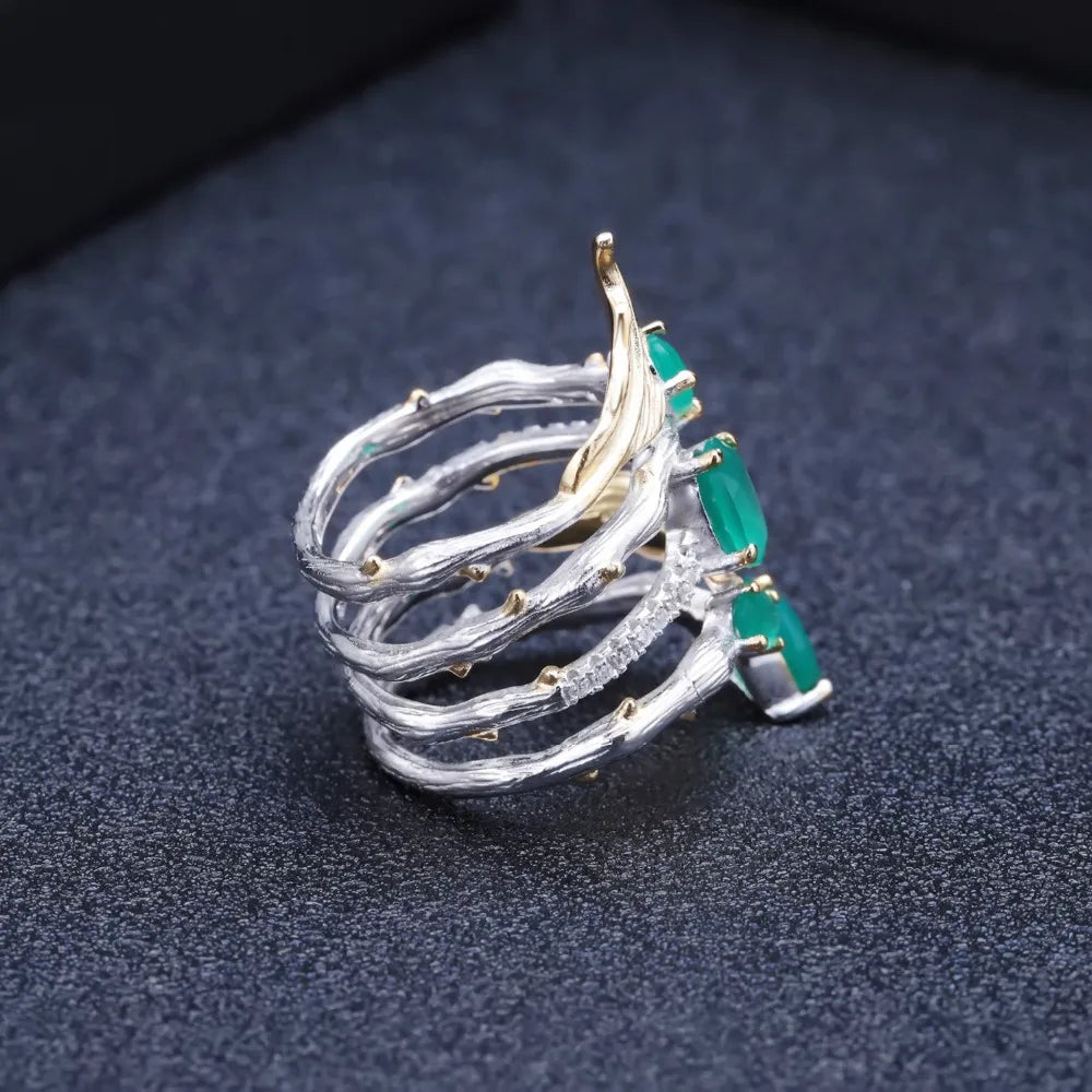 925 Sterli Silver Vintage Neo-Gothic Ring