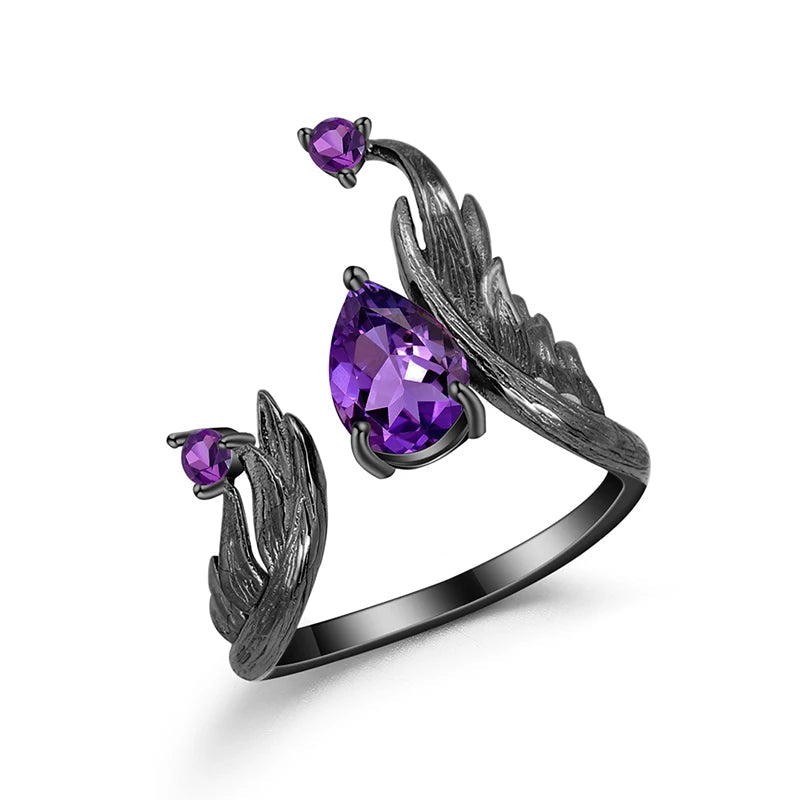 Natural Amethyst Gemstone Ring