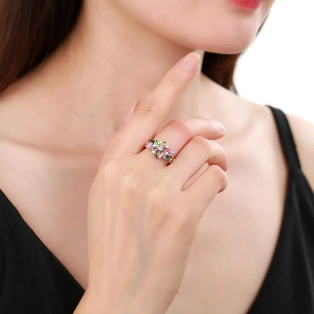 925 Sterling Silver Tourmaline Ring