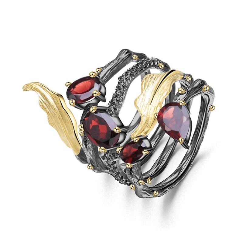 Natural Amethyst Gemstone Finger Ring
