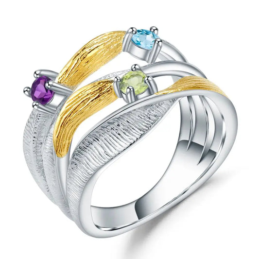 925 Sterling Silver Handmade Band Twist Ring