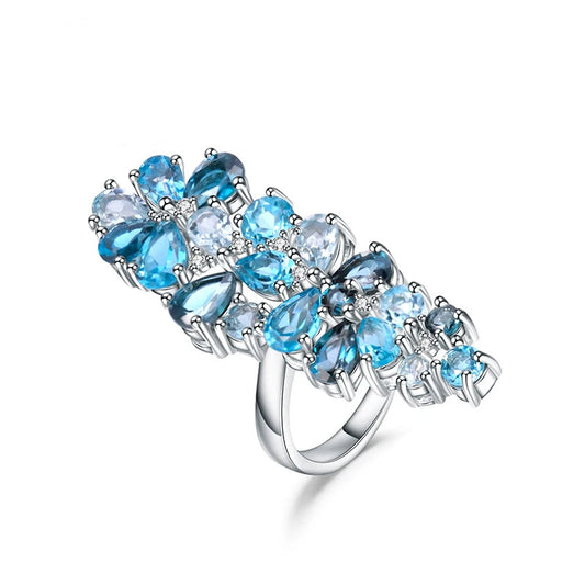 Natural London Blue Topaz Ring