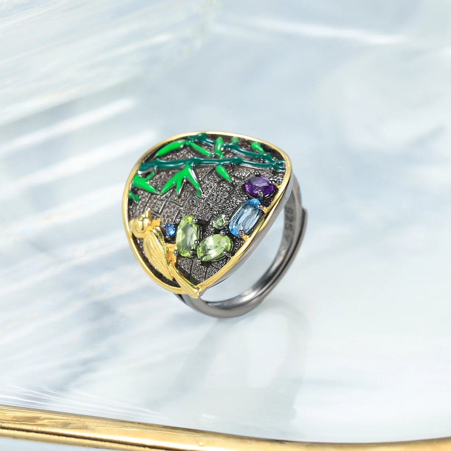 Natural Gemstones Ring