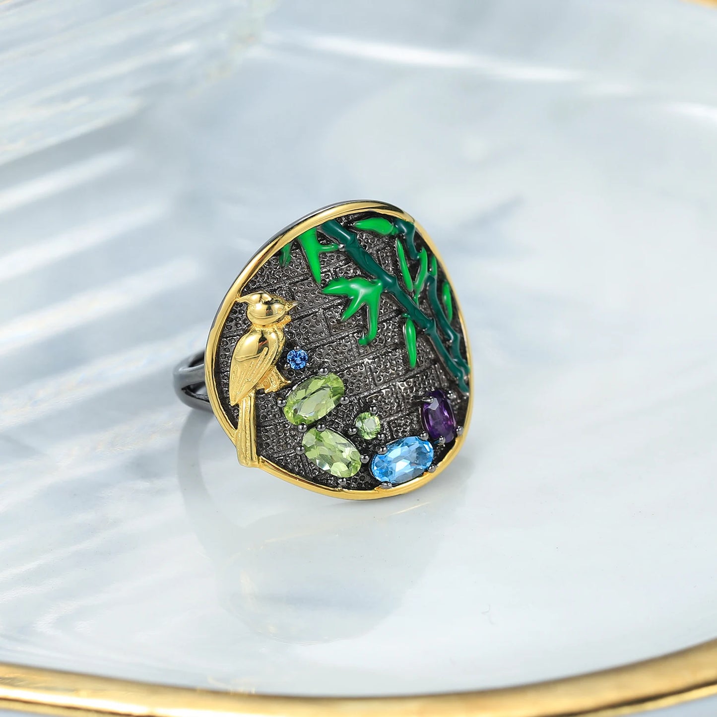 Natural Gemstones Ring