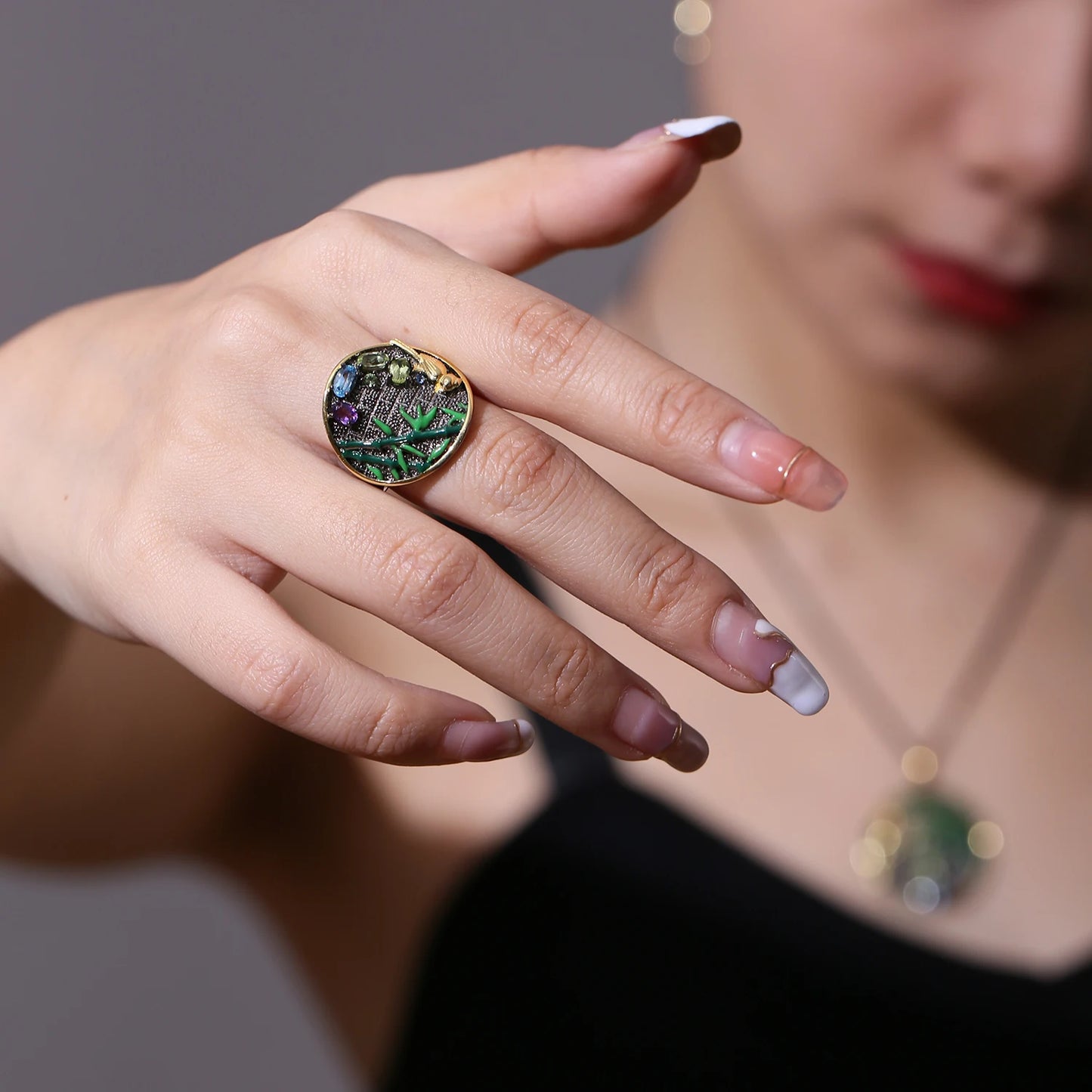 Natural Gemstones Ring