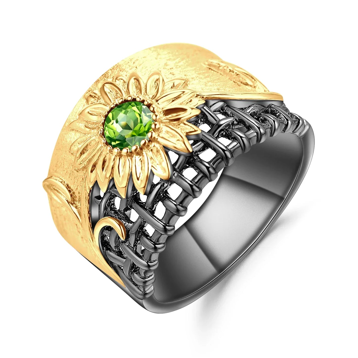 Gemstone Chrysanthemum Ring