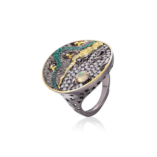 Natural Ethiopia Opal Ring