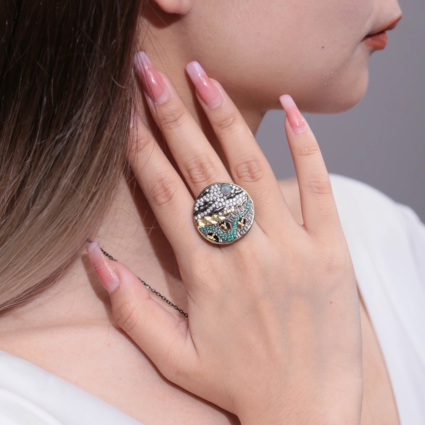 Natural Ethiopia Opal Ring