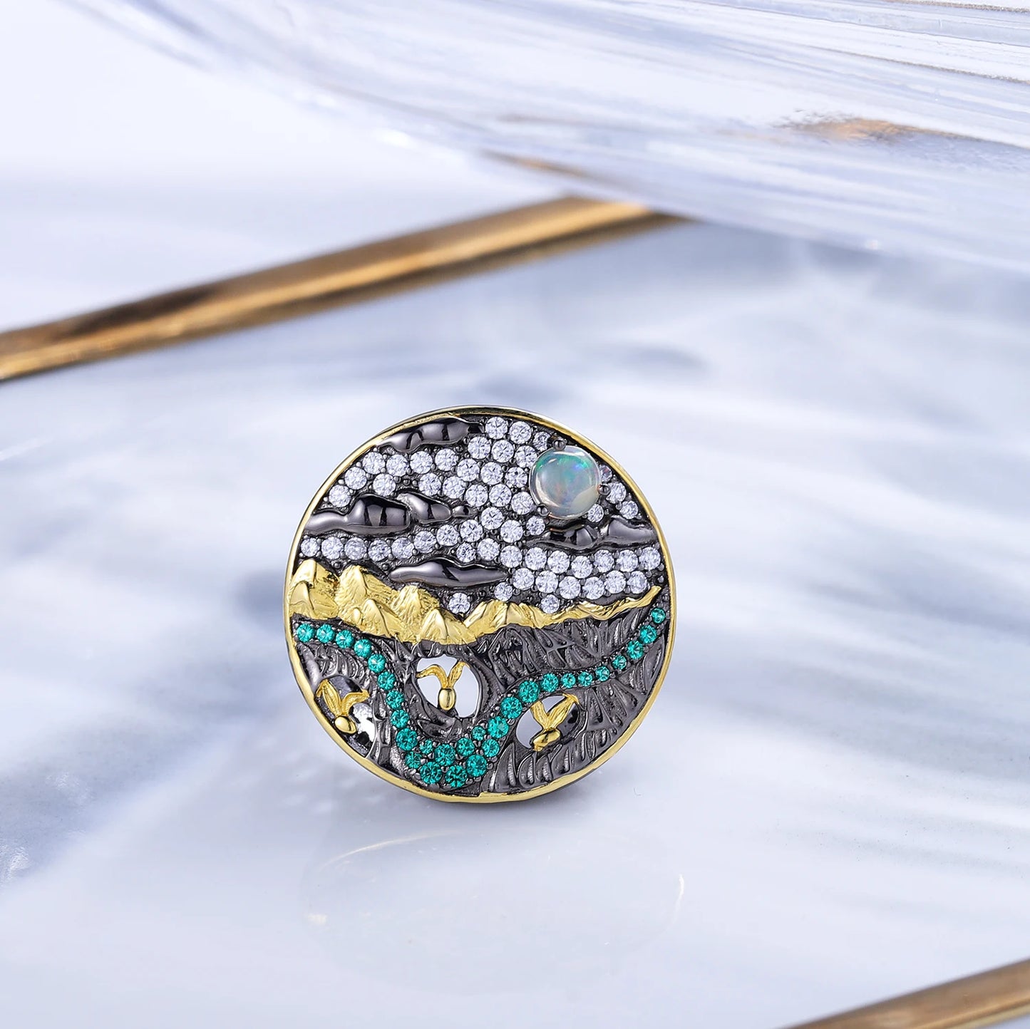 Natural Ethiopia Opal Ring