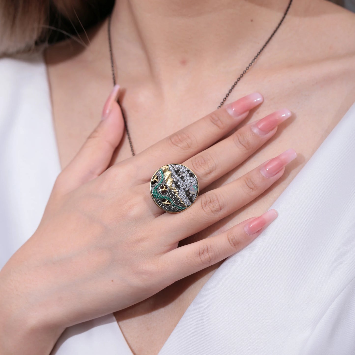 Natural Ethiopia Opal Ring