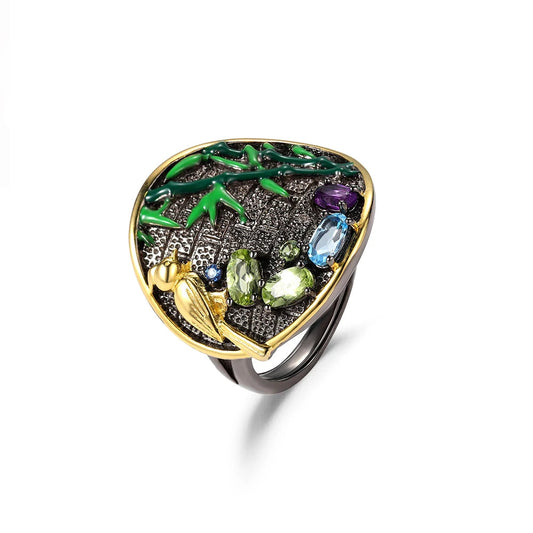 Natural Gemstones Ring