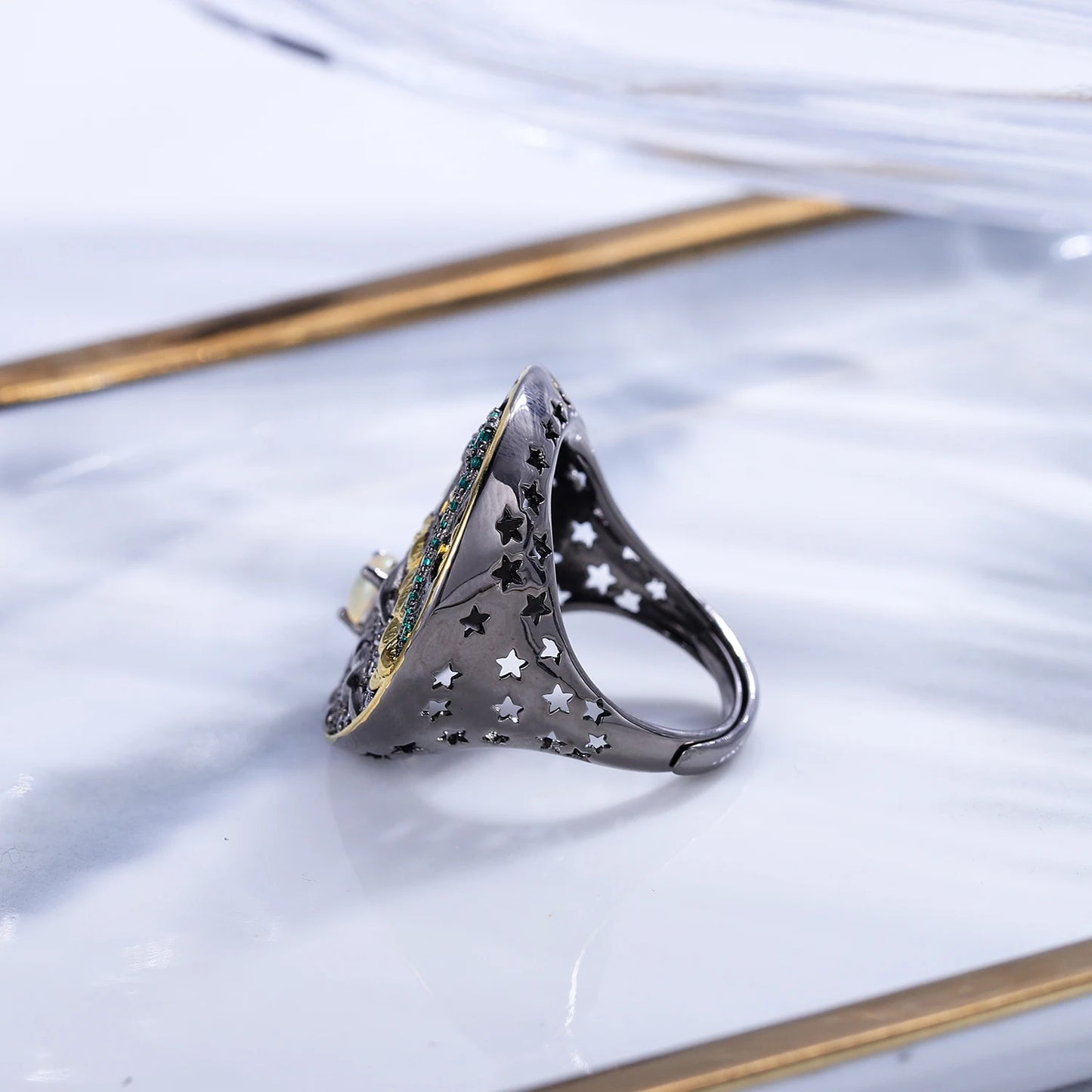 Natural Ethiopia Opal Ring