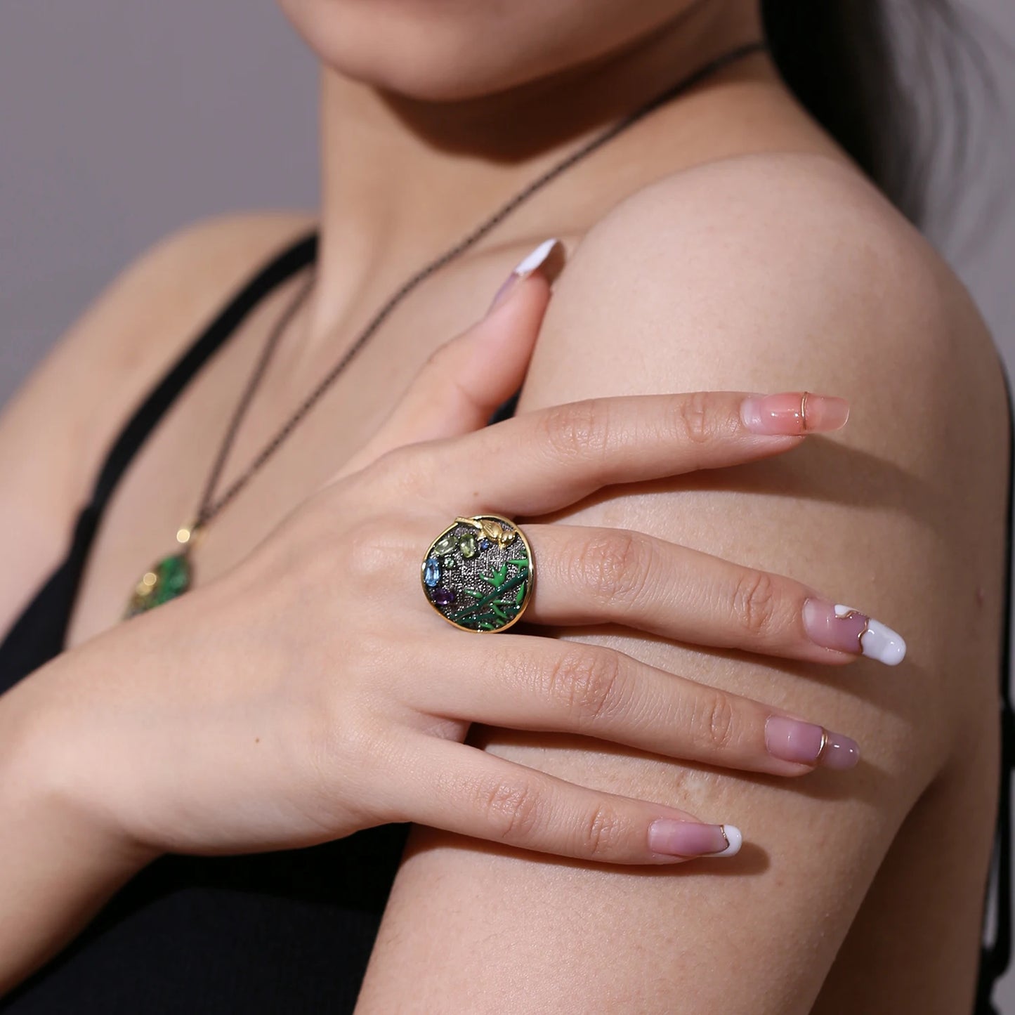Natural Gemstones Ring