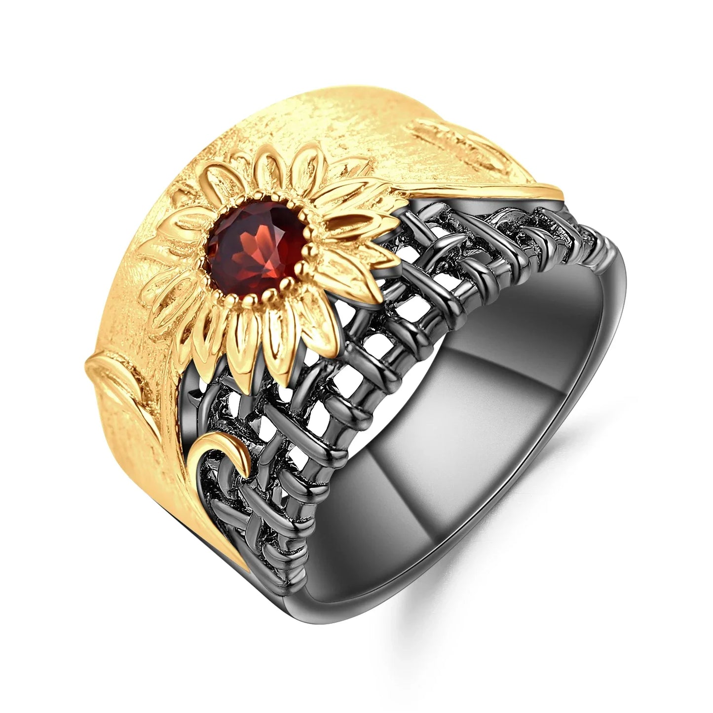 Gemstone Chrysanthemum Ring
