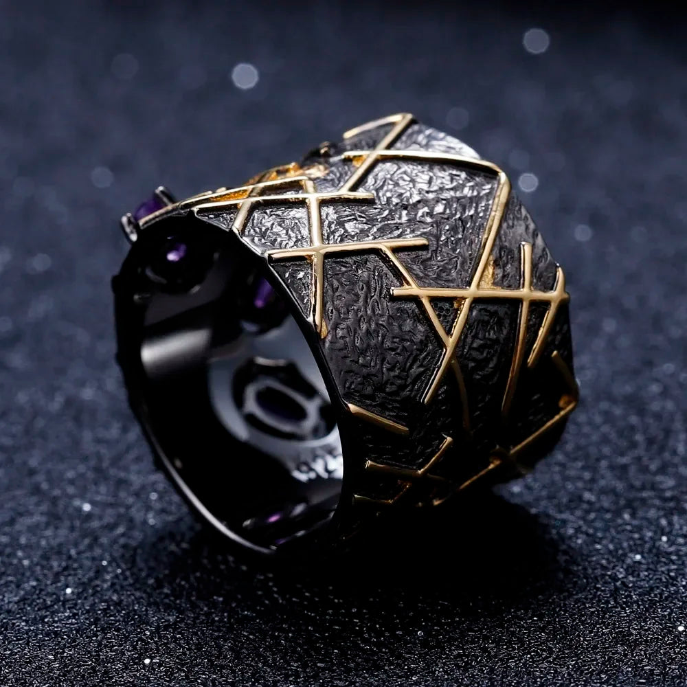 Natural Amethyst Gemstones Ring