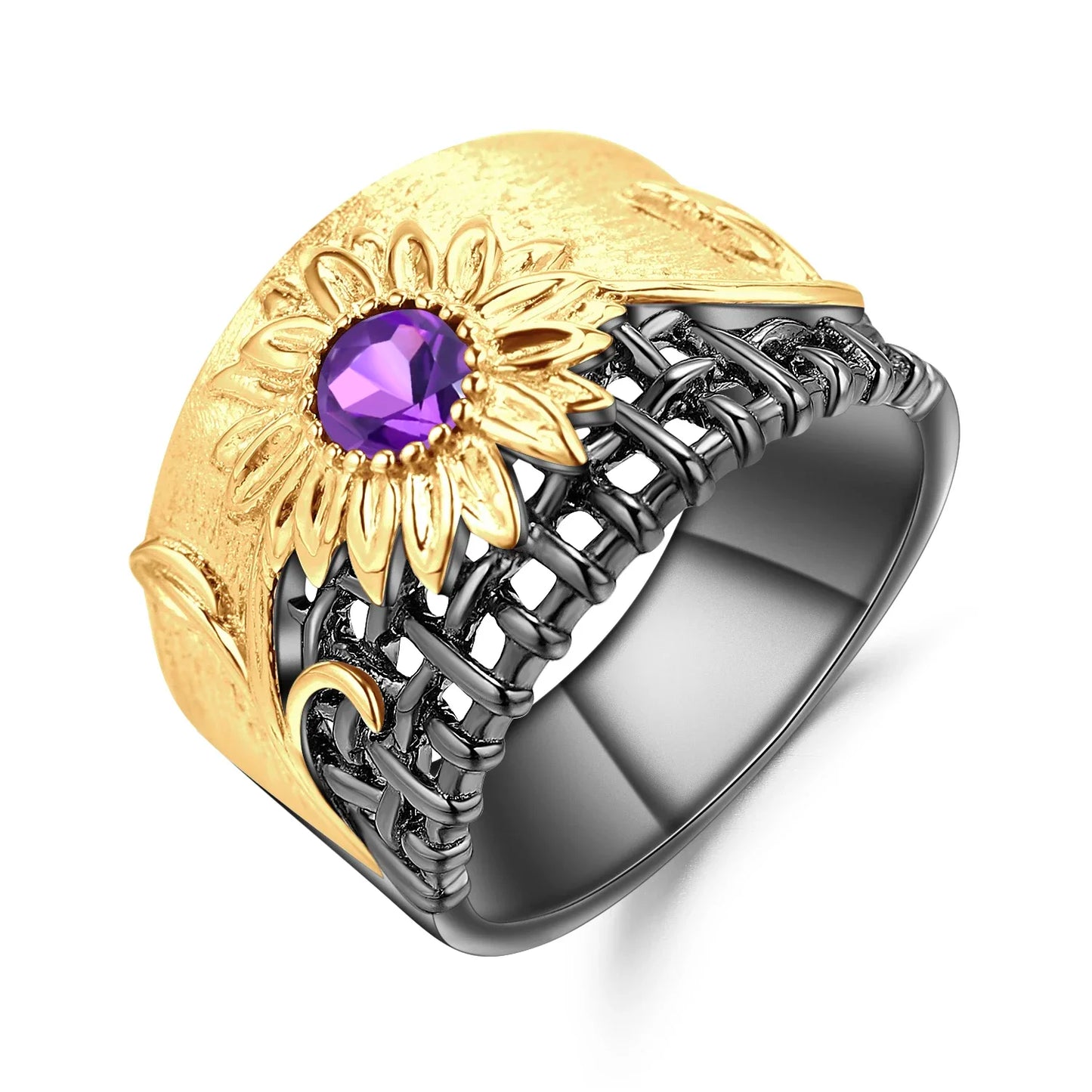 Gemstone Chrysanthemum Ring